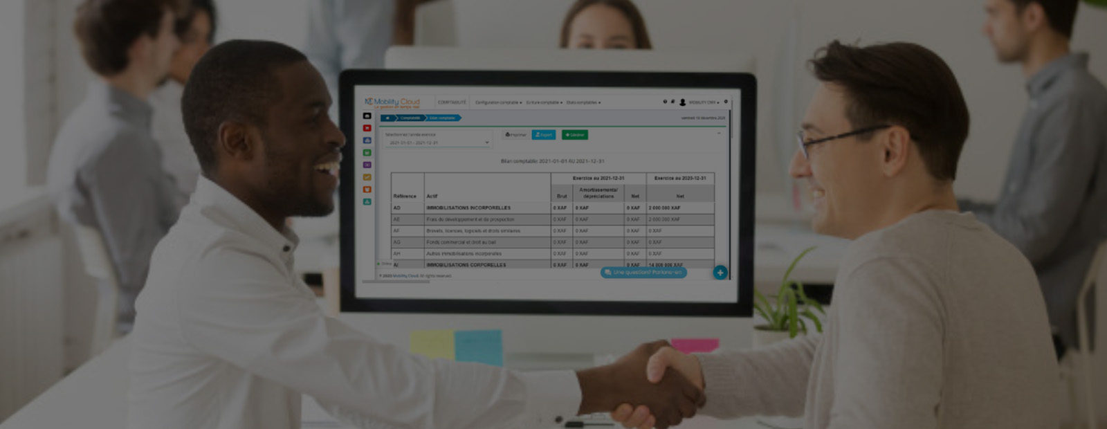 Dashboard logiciel gestion commercial